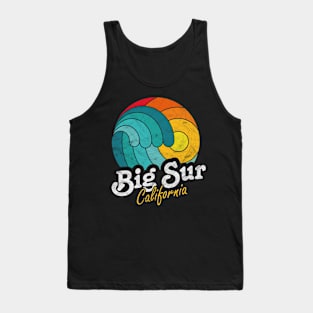 Big Sur California Surfing Surf Sunset Wave Tank Top